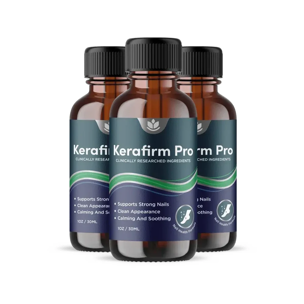 Kerafirm Pro 3 bottles package — nail serum pricing